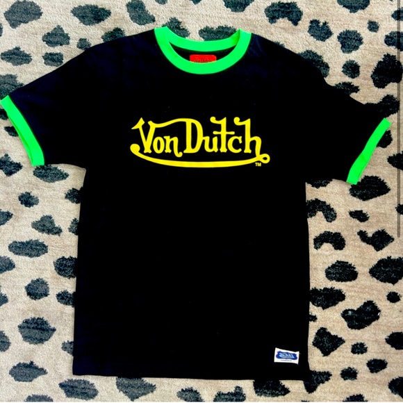 Von Dutch Other - Hollywood Logo Tee in black size M NWOT